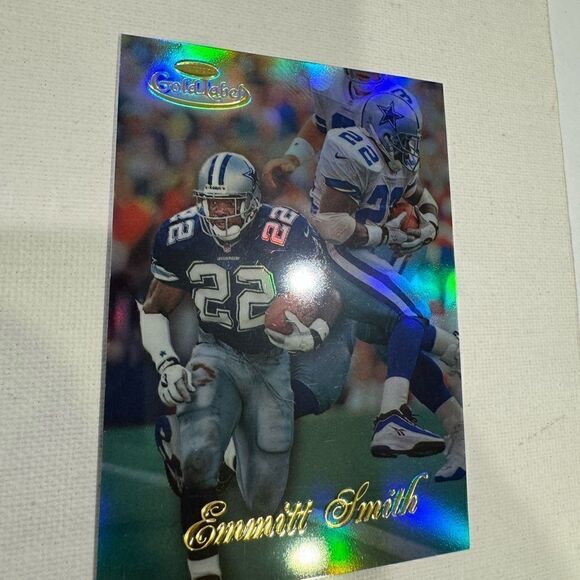 1998 Topps Gold Label refractor Emmitt Smith 90 mint - Picture 3 of 5